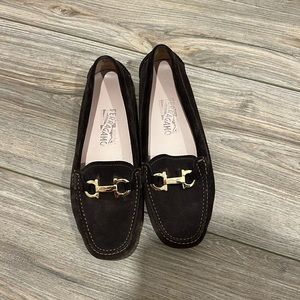 Ferragamo Brown Suede Loafers size 7.5